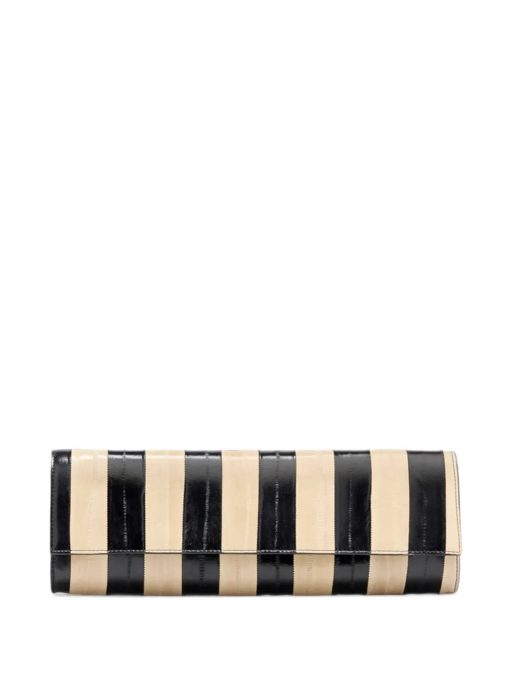 Proenza Schouler Hex clutch in striped eel - Nero