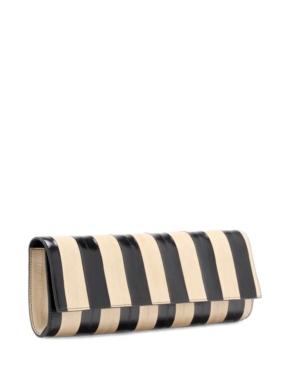 Proenza Schouler Hex Clutch in Striped Eel in Black, view 5