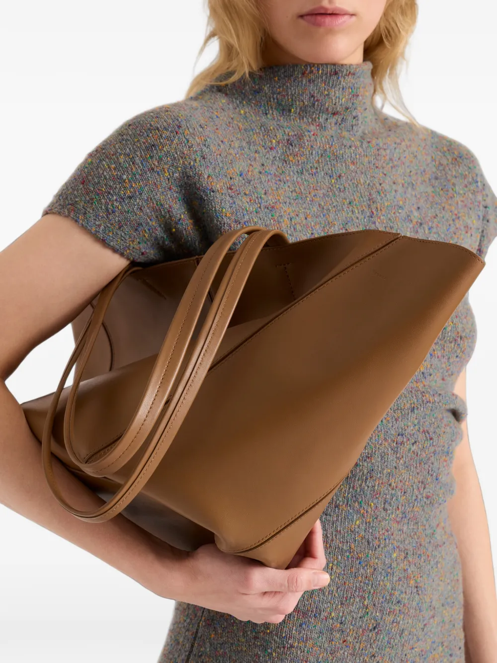 Proenza Schouler Hex shopper van glad kalfsleer Bruin