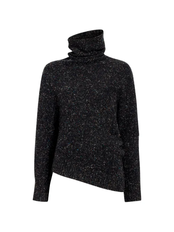 Proenza Schouler Abie Sweater in Donegal Knit in Black