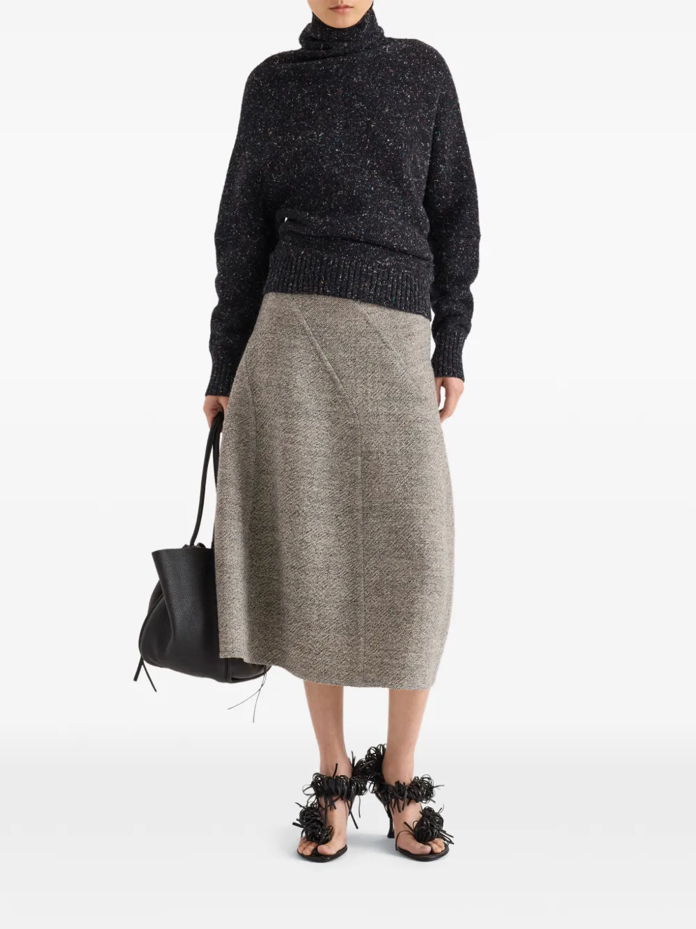 Proenza Schouler Abie Donegal gebreide trui Zwart