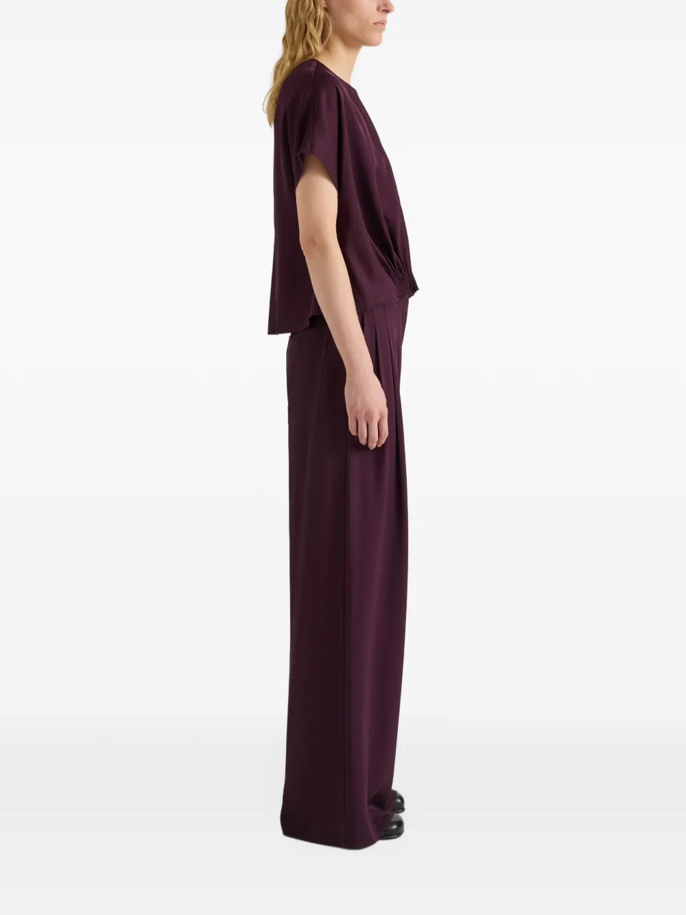 Proenza Schouler White Label Aria pleated trousers Paars