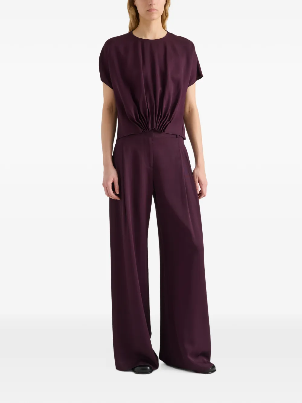Proenza Schouler White Label Aria pleated trousers Paars