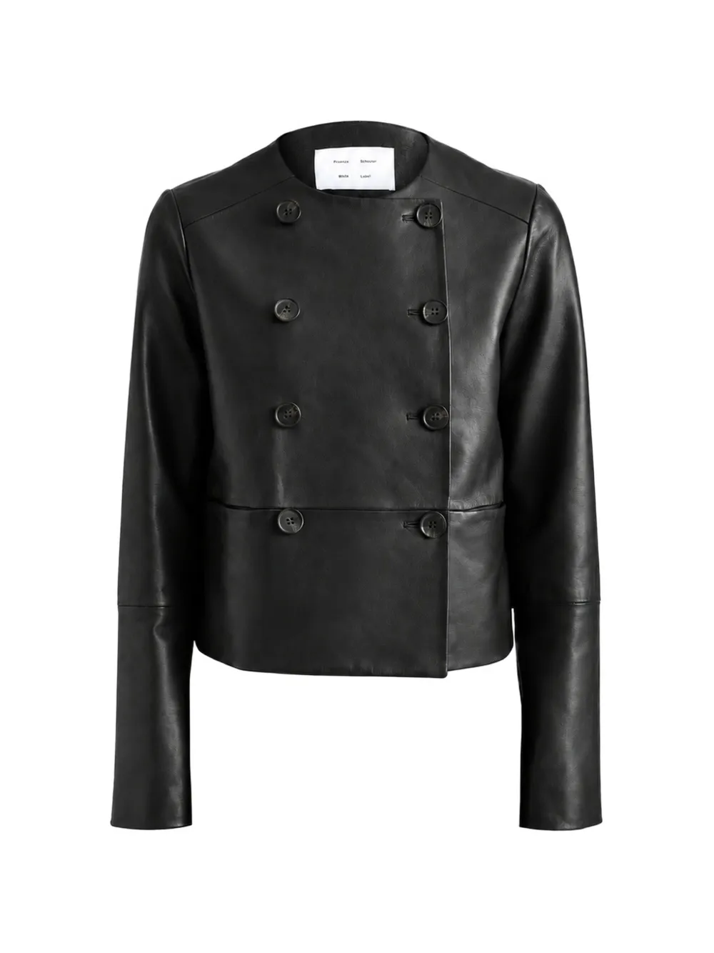 Proenza Schouler White Label Doppelreihige Courtney Lederjacke - Schwarz