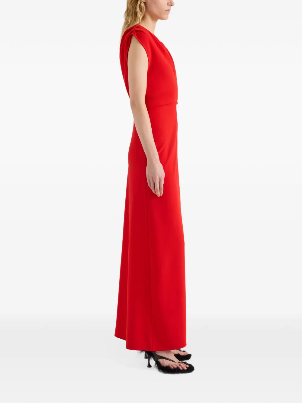 Proenza Schouler Geraldine dress in matte double crepe Rood