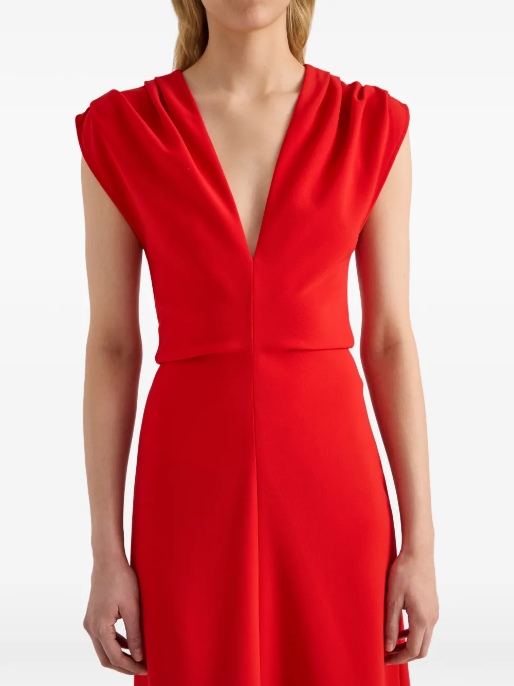 Proenza Schouler Geraldine dress in matte double crepe Rood
