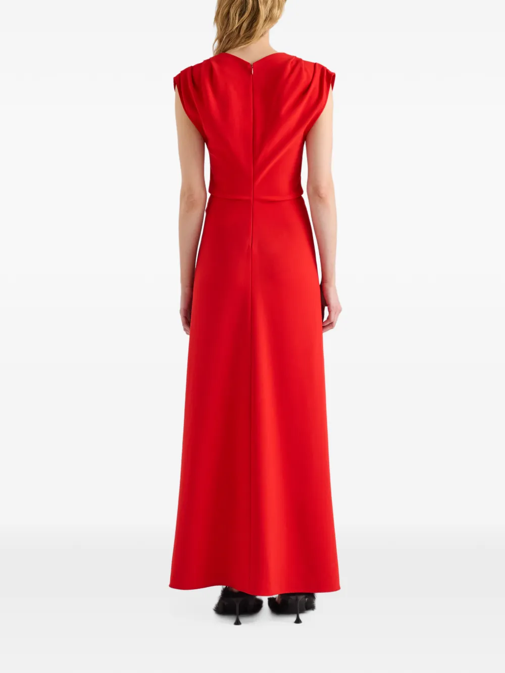 Proenza Schouler Geraldine dress in matte double crepe Rood