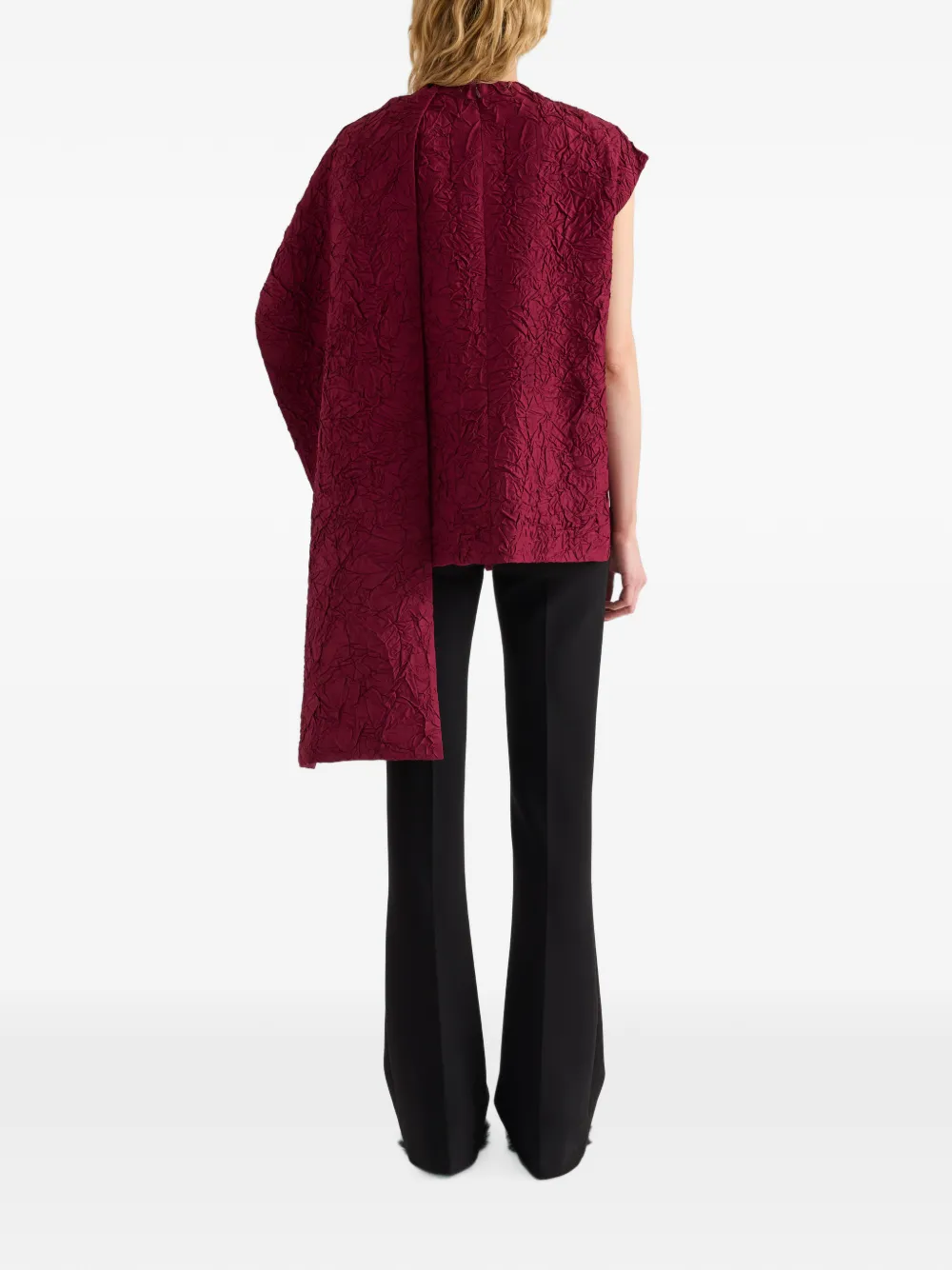 Proenza Schouler Lina top van geplet zijde Rood