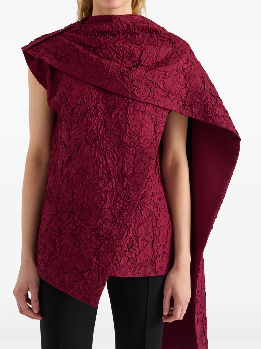 Proenza Schouler Lina top van geplet zijde Rood