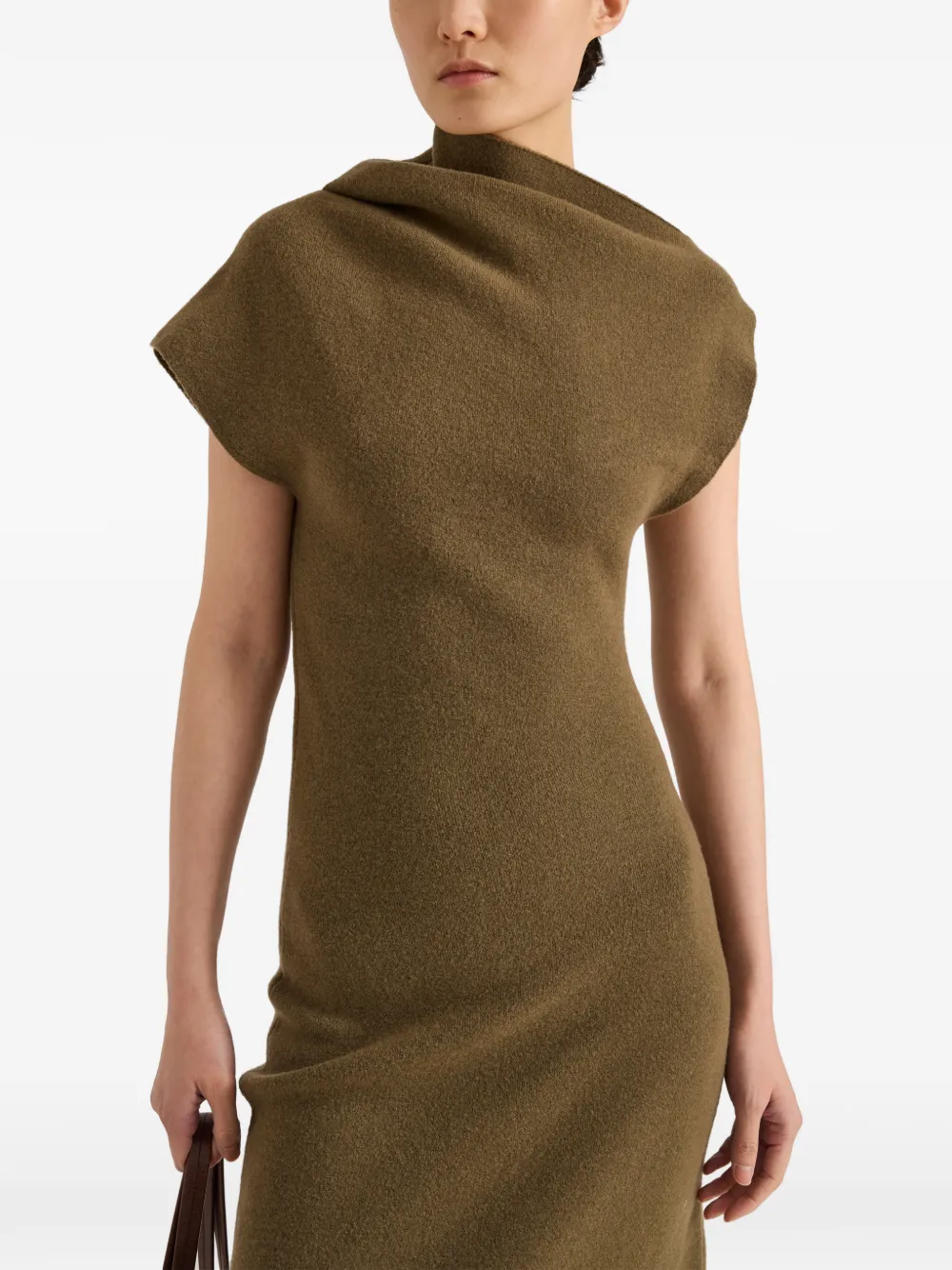 Proenza Schouler Lothea dress in lofty merino wool Groen