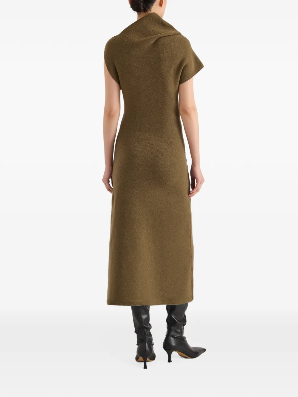 Proenza Schouler Lothea dress in lofty merino wool Groen