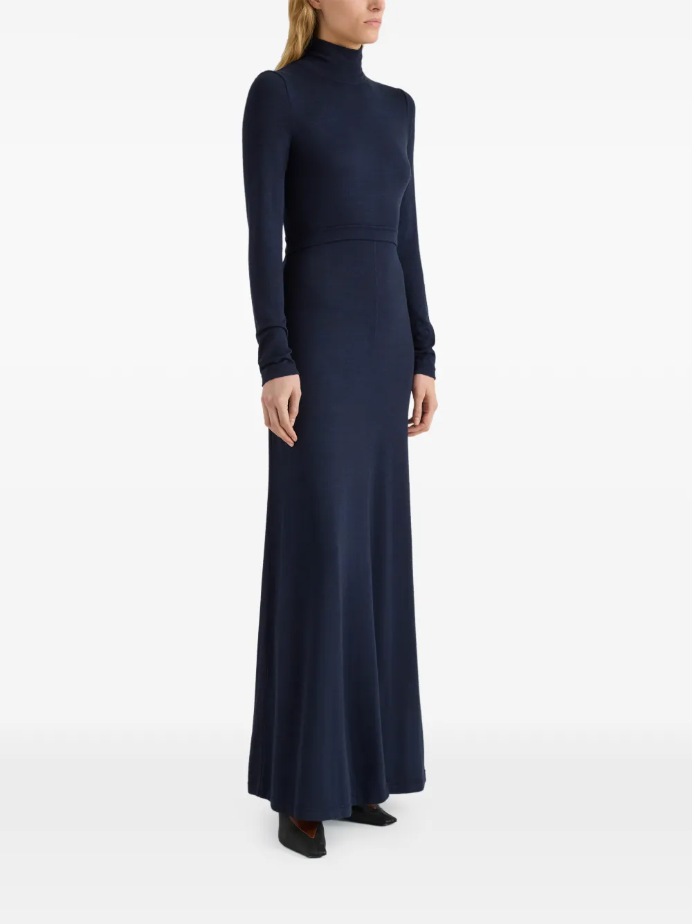 Proenza Schouler White Label Jayne marled cut-out maxi dress Blauw