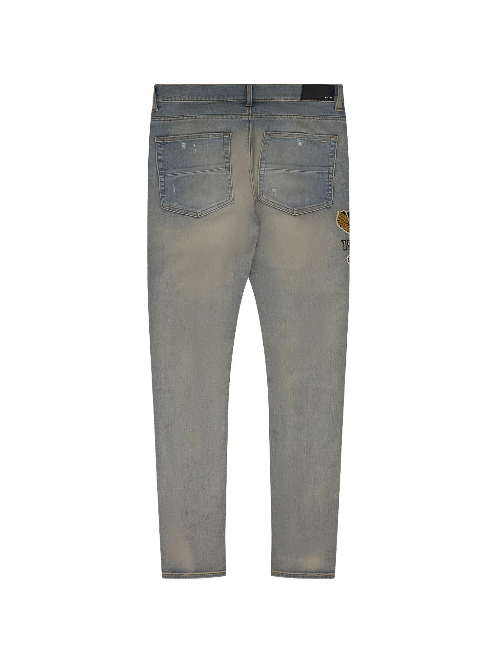 AMIRI Varsity Eagle jeans met logo-patch Blauw