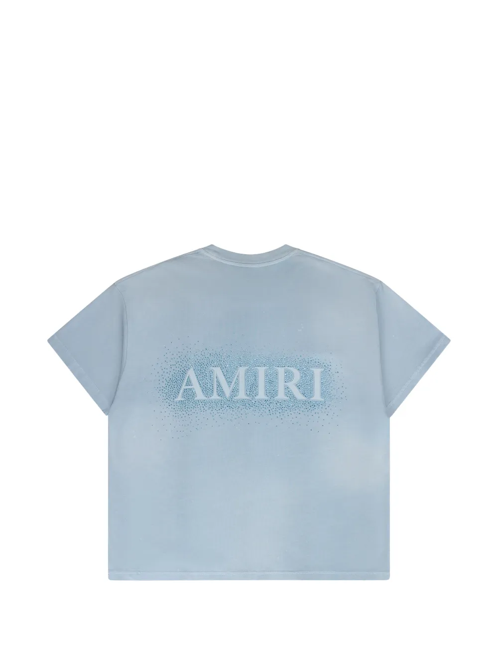 AMIRI Crystal Burst T-shirt met ronde hals Blauw