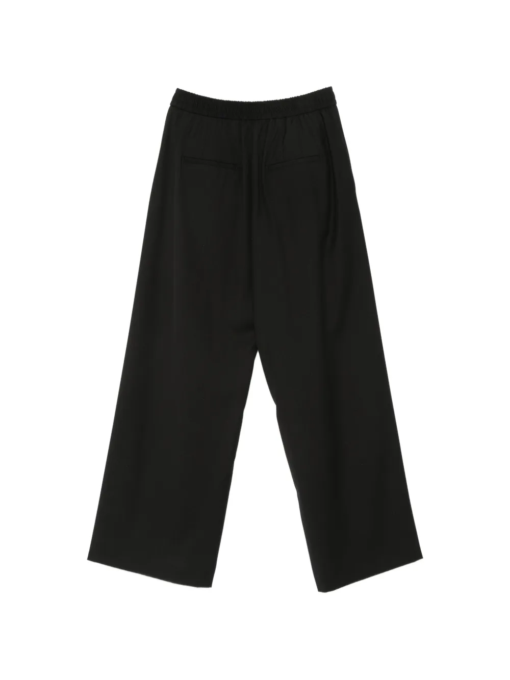 Isabel Benenato Broek met elastische tailleband Zwart