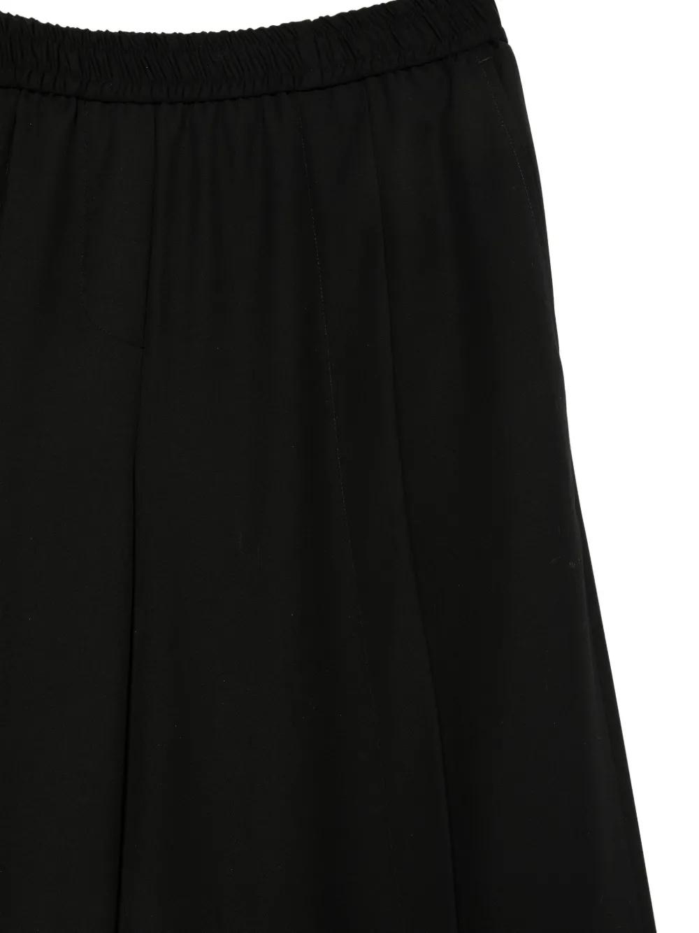 Isabel Benenato Broek met elastische tailleband Zwart