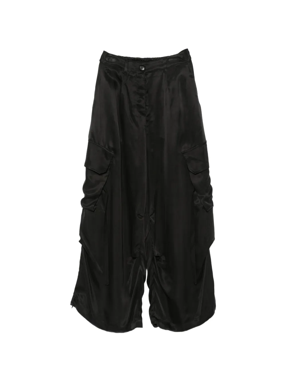 Isabel Benenato satin-finish cargo pants