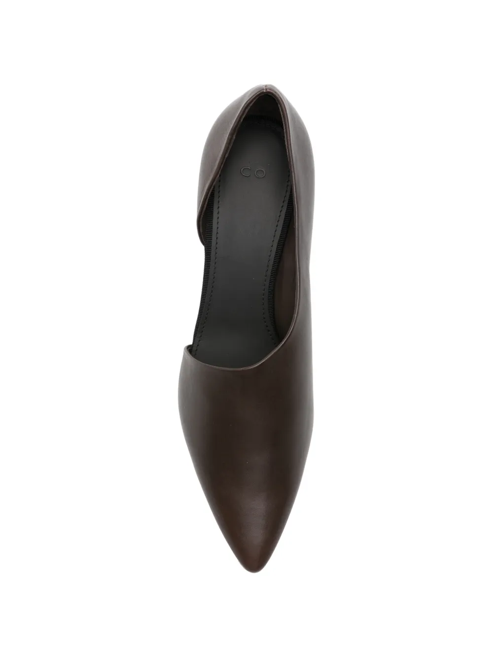 Co Pointed-toe D'orsay Pumps in Brown, view 4