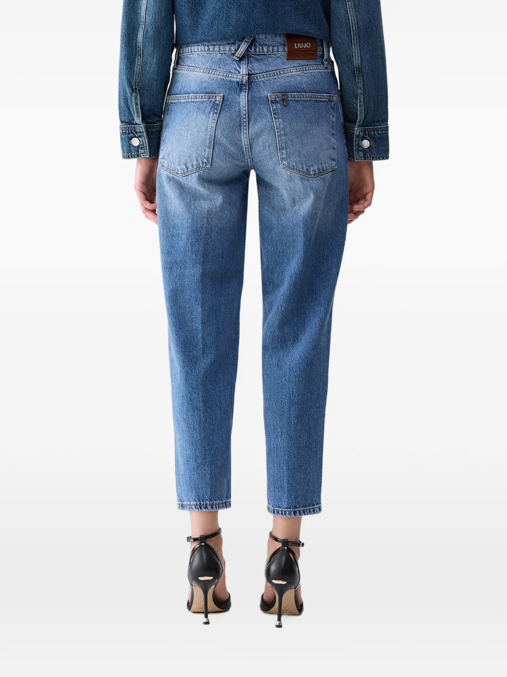LIU JO boyfriend jeans with rips Blauw