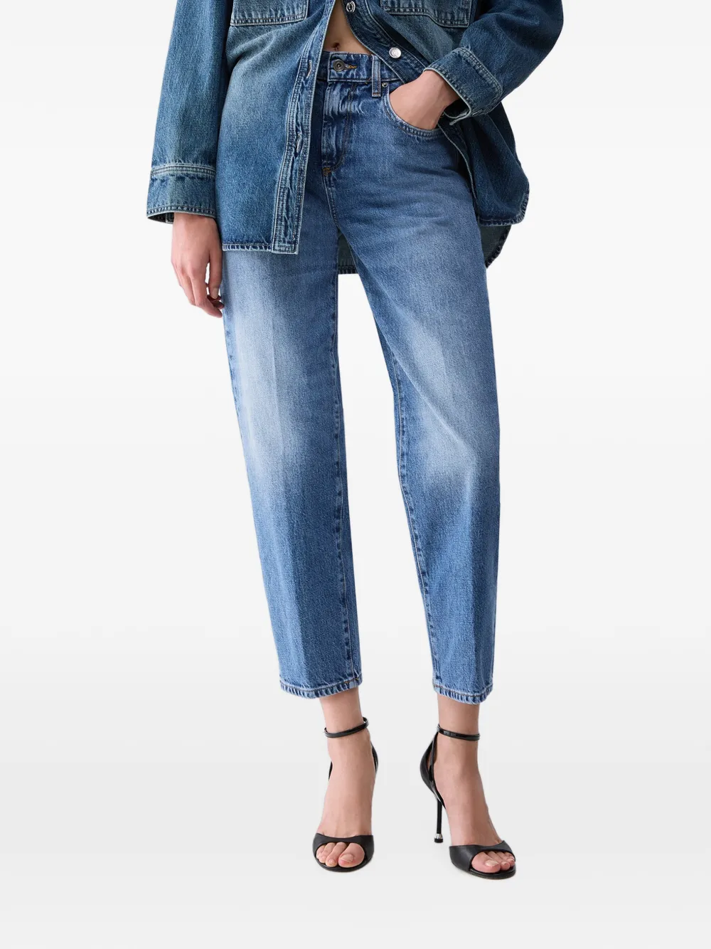 LIU JO boyfriend jeans with rips Blauw