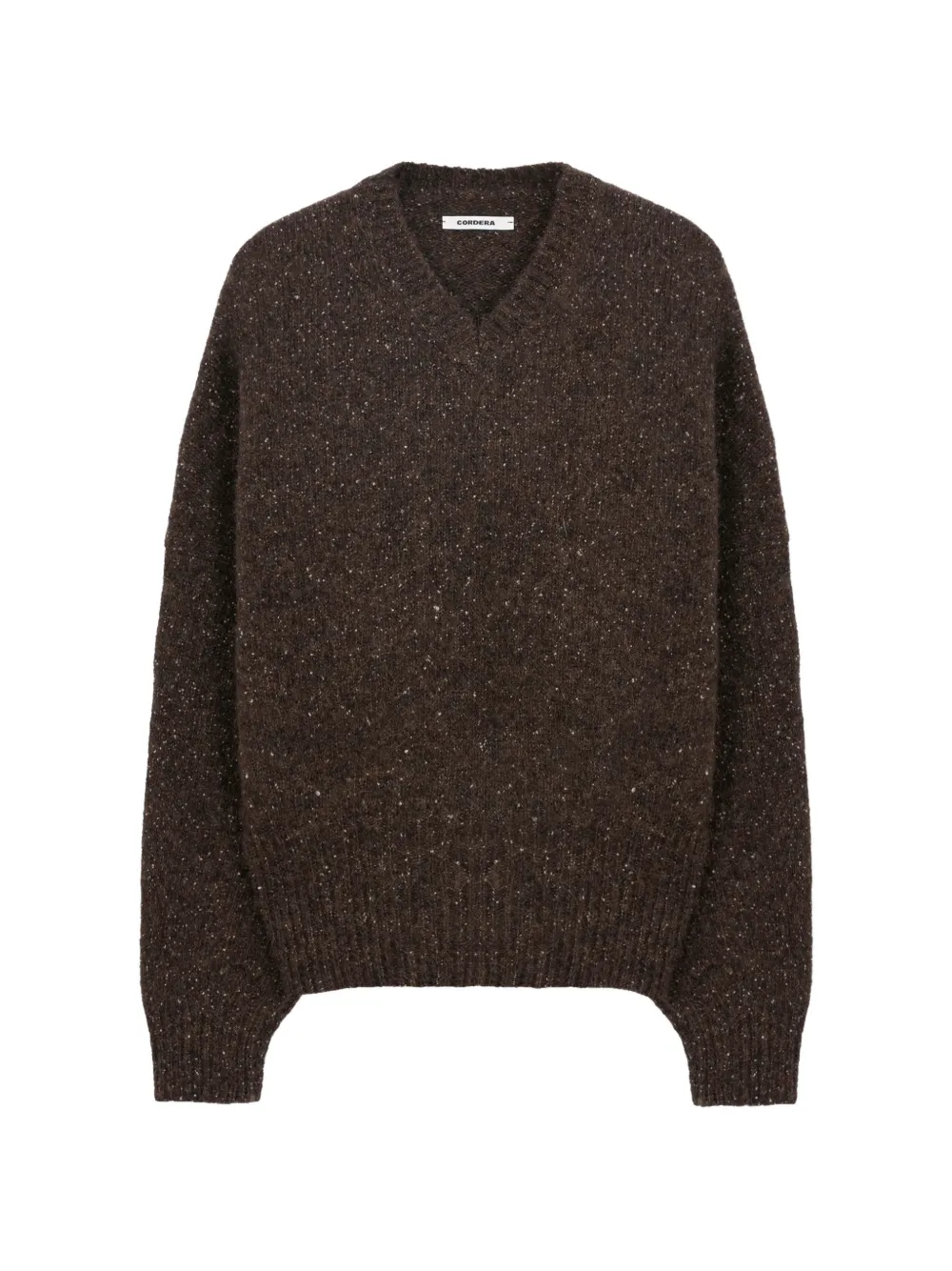 Cordera Maglione con scollo a V - Marrone