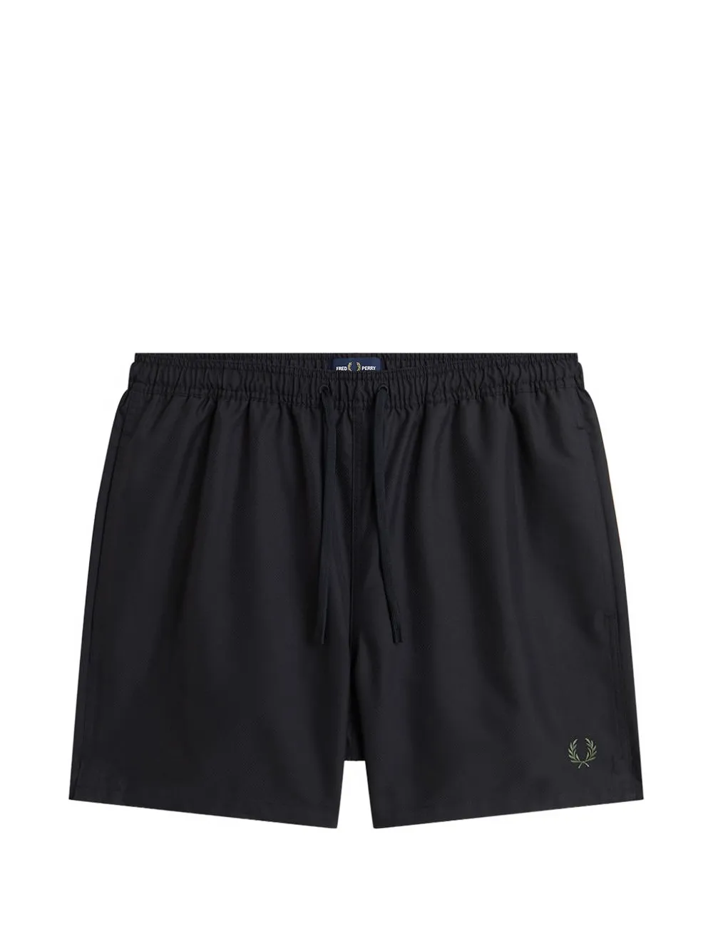 Fred Perry Badeshorts mit Logo-Stickerei - Schwarz