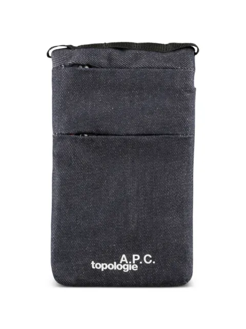 A.P.C. x Topologie denim logo-print messenger bag