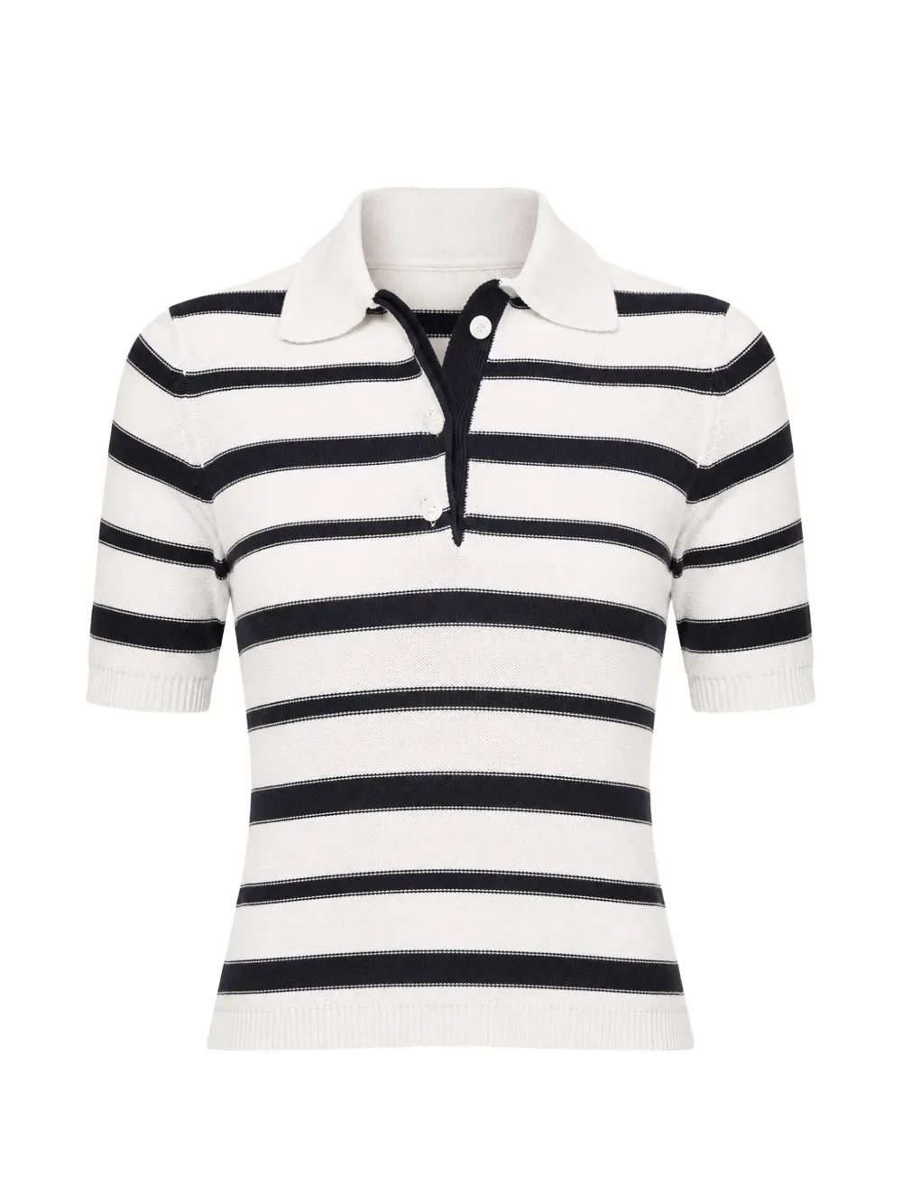 Max Mara striped short-sleeve polo · XS