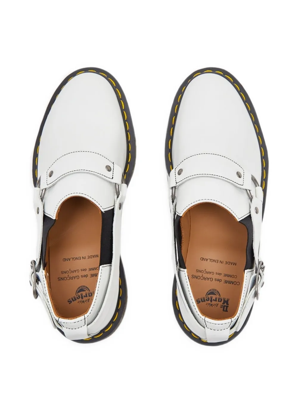 Dr. Martens x Comme des Garçons Hattie harness-detail monk shoes Wit