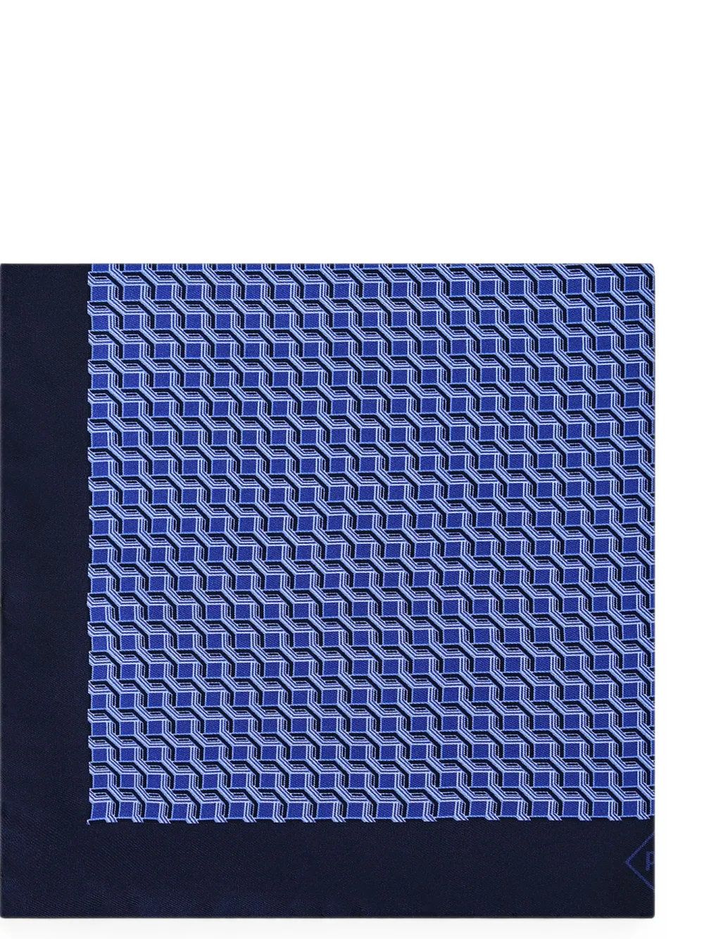 Pal Zileri geometric-pattern silk scarf - Blau