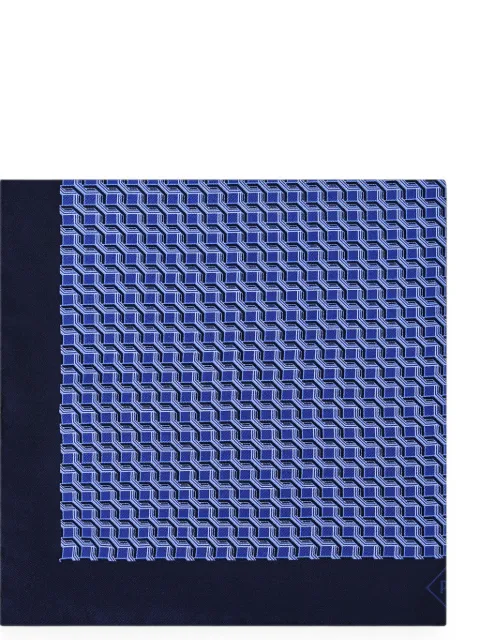 Pal Zileri geometric-pattern silk scarf