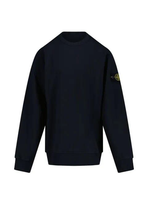 Stone Island Junior Compass-badge cotton sweatshirt