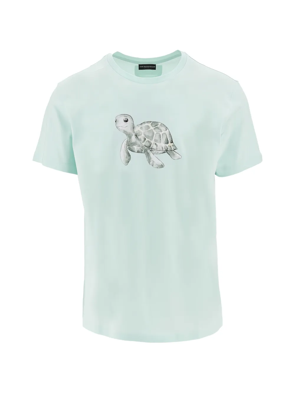 Emporio Armani T-Shirt mit Schildkröten-Print - Blau