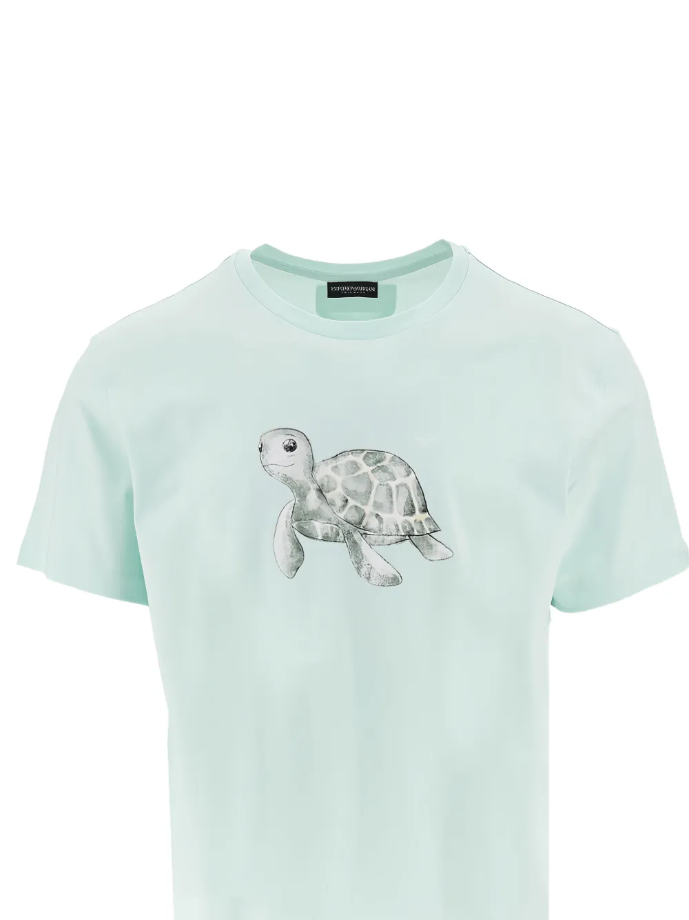 Emporio Armani T-shirt met schildpad print Blauw
