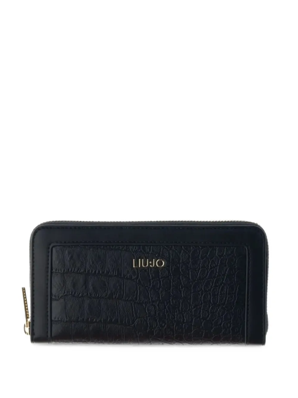LIU JO croc-effect zip-around wallet - Nero