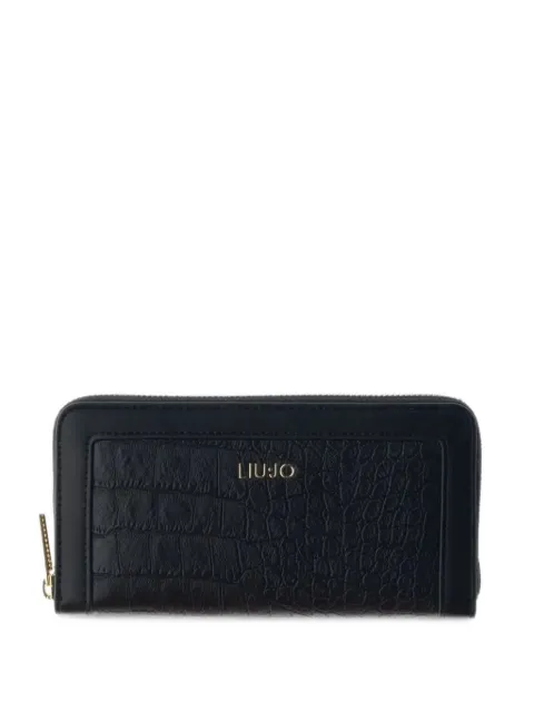 LIU JO croc-effect zip-around wallet