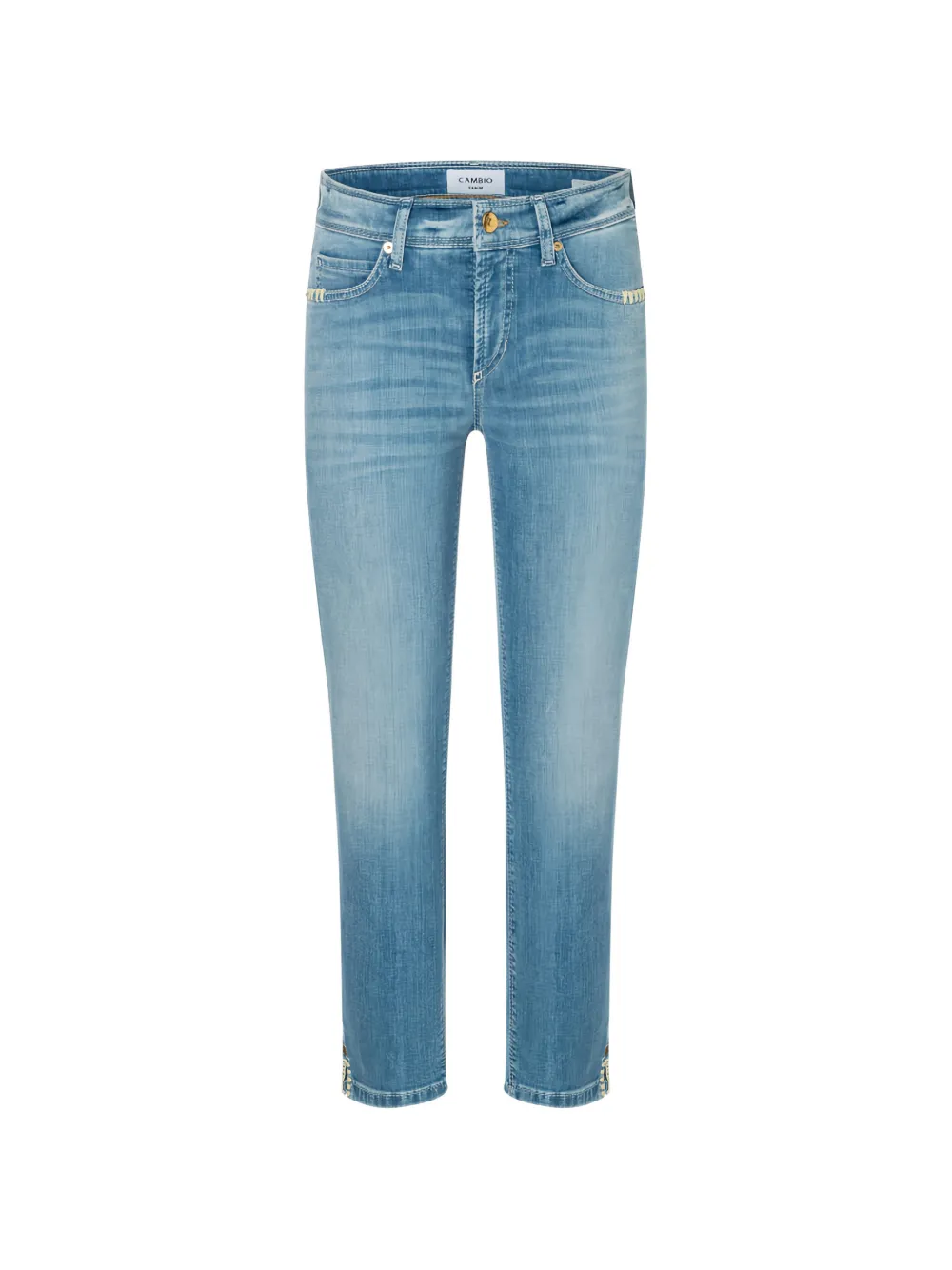 Cambio Piper embroidered jeans - Blau