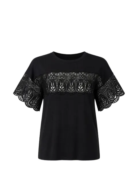 kaos lace-panelled short-sleeve T-shirt