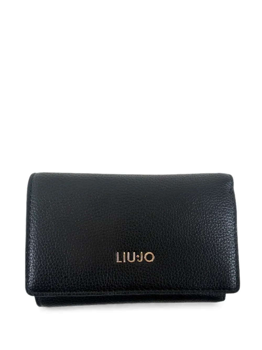 LIU JO logo-plaque trifold wallet - Nero
