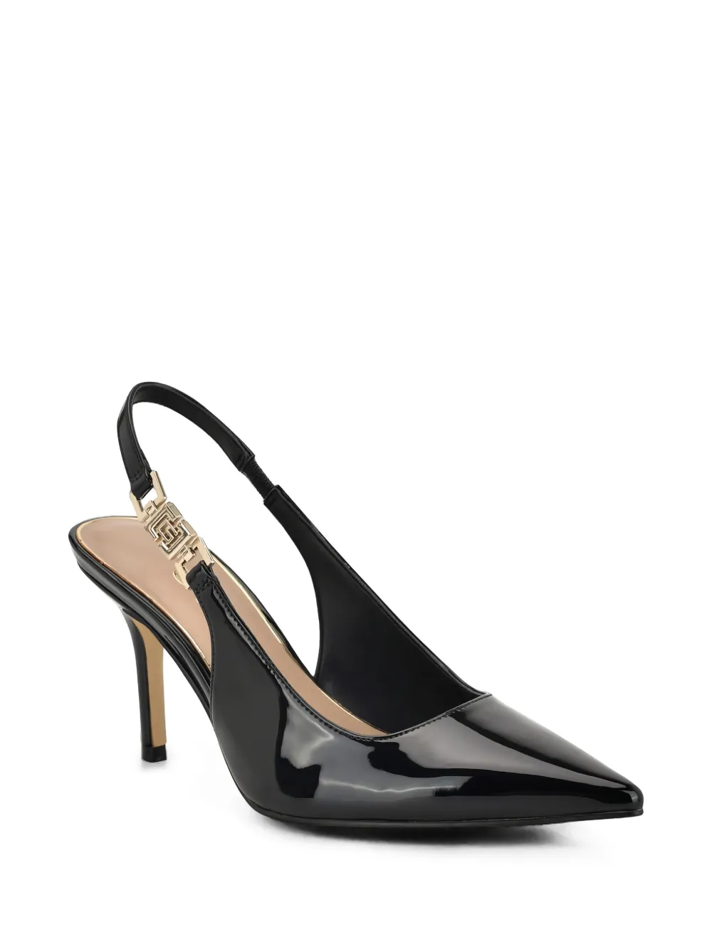 GUESS USA Nassha patent-leather slingback pumps Zwart
