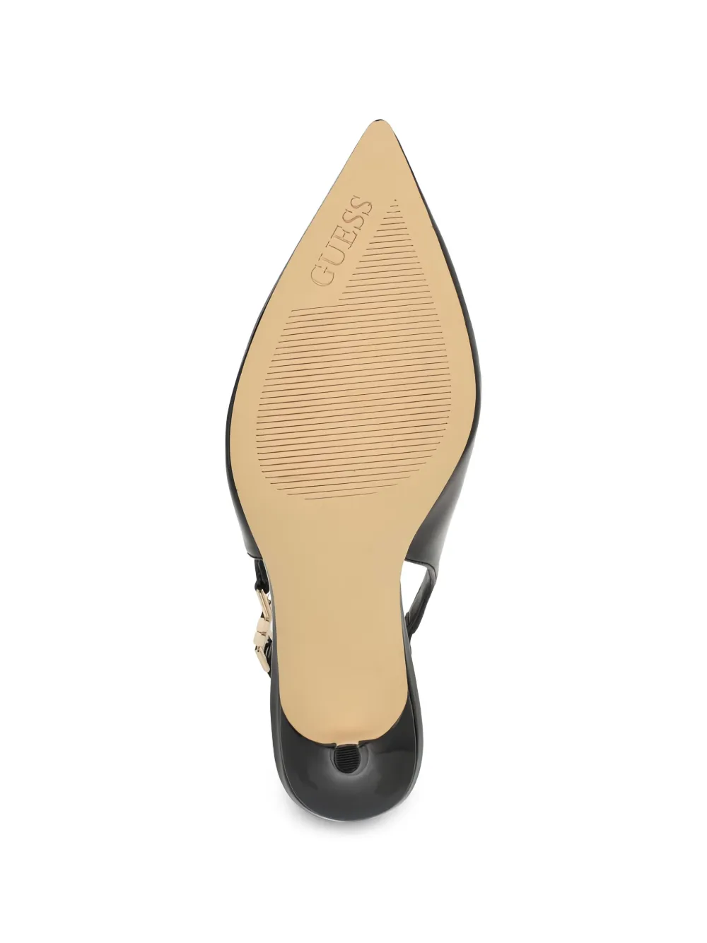 GUESS USA Nassha patent-leather slingback pumps Zwart