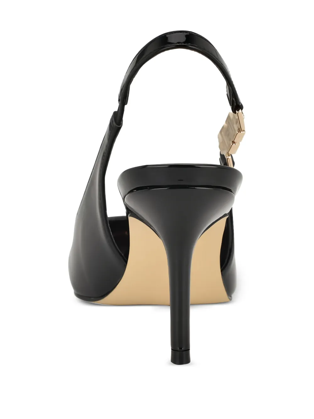 GUESS USA Nassha patent-leather slingback pumps Zwart