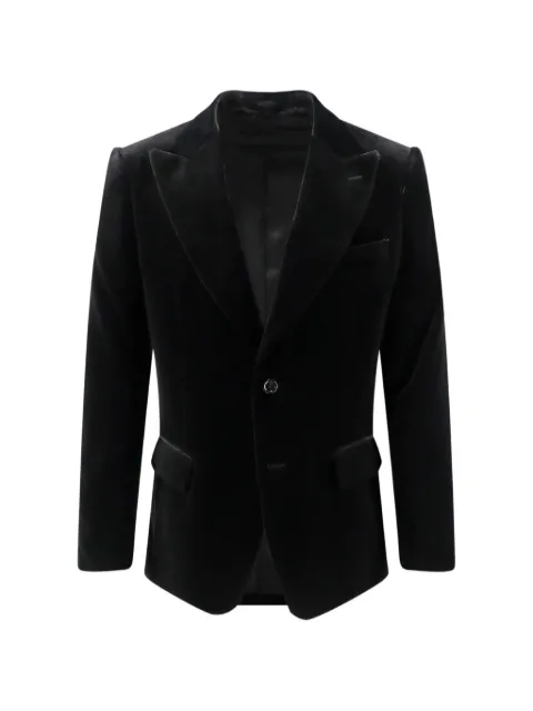 Lardini velvet peak-lapel blazer