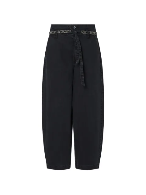 LIU JO balloon-trousers with embroidered-belt