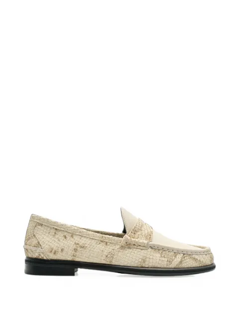 Lottusse Lara snake-effect loafers
