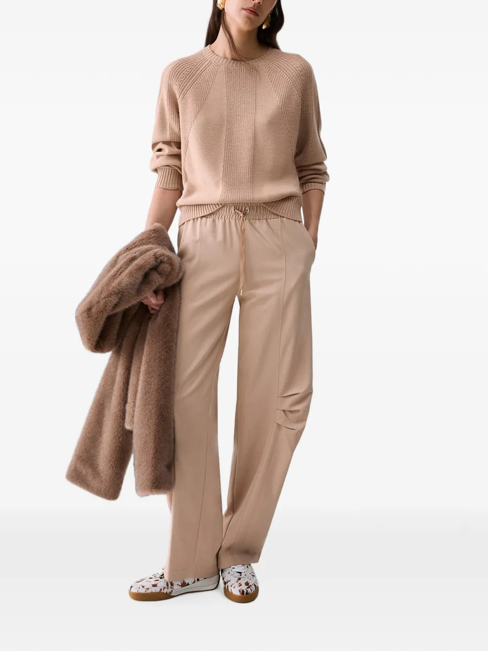 LIU JO Broek met wijde pijpen Beige