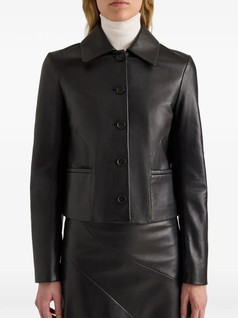 Proenza Schouler Kenza jacket in nappa leather Zwart