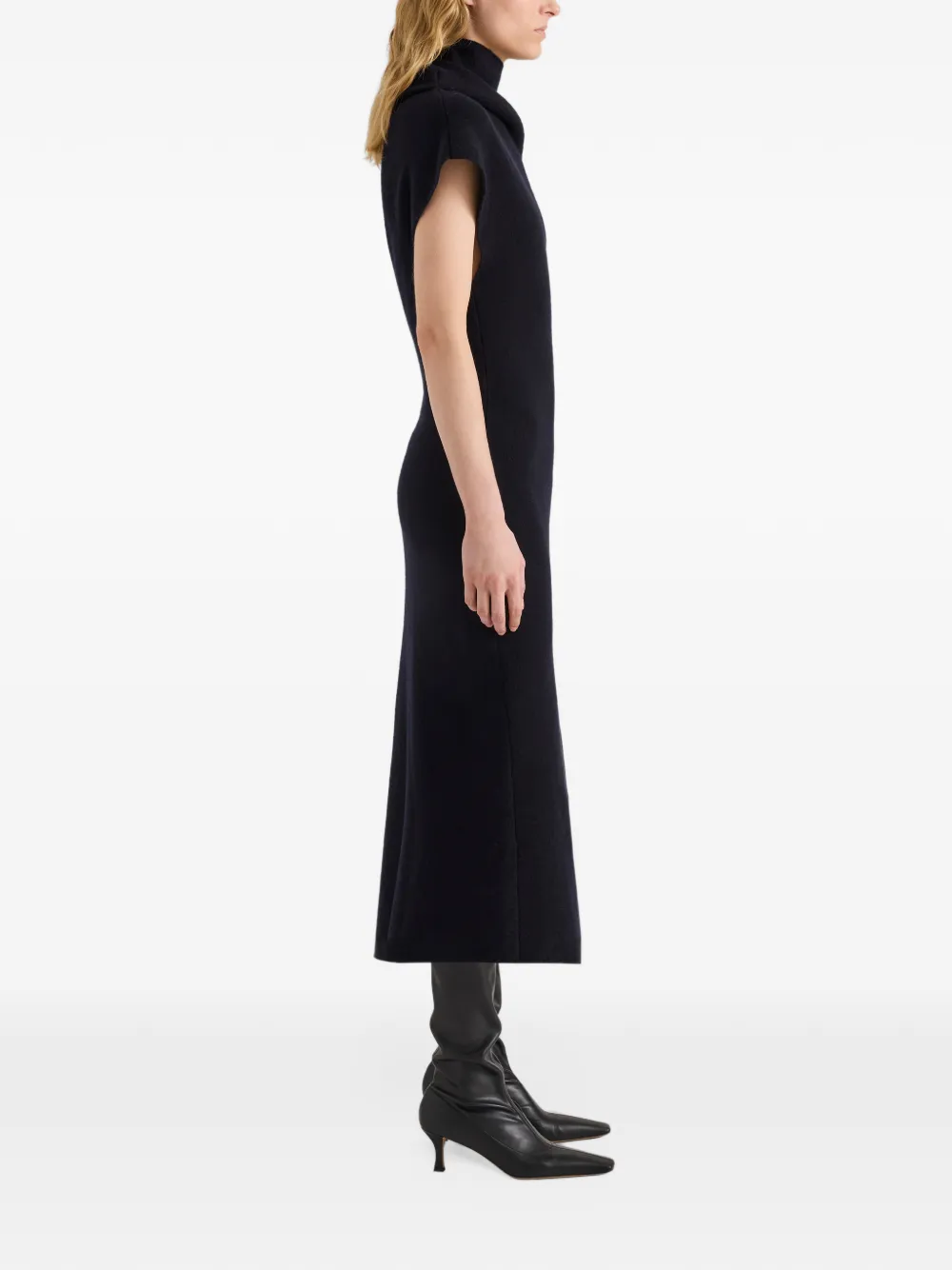 Proenza Schouler Lothea dress in lofty merino wool Blauw