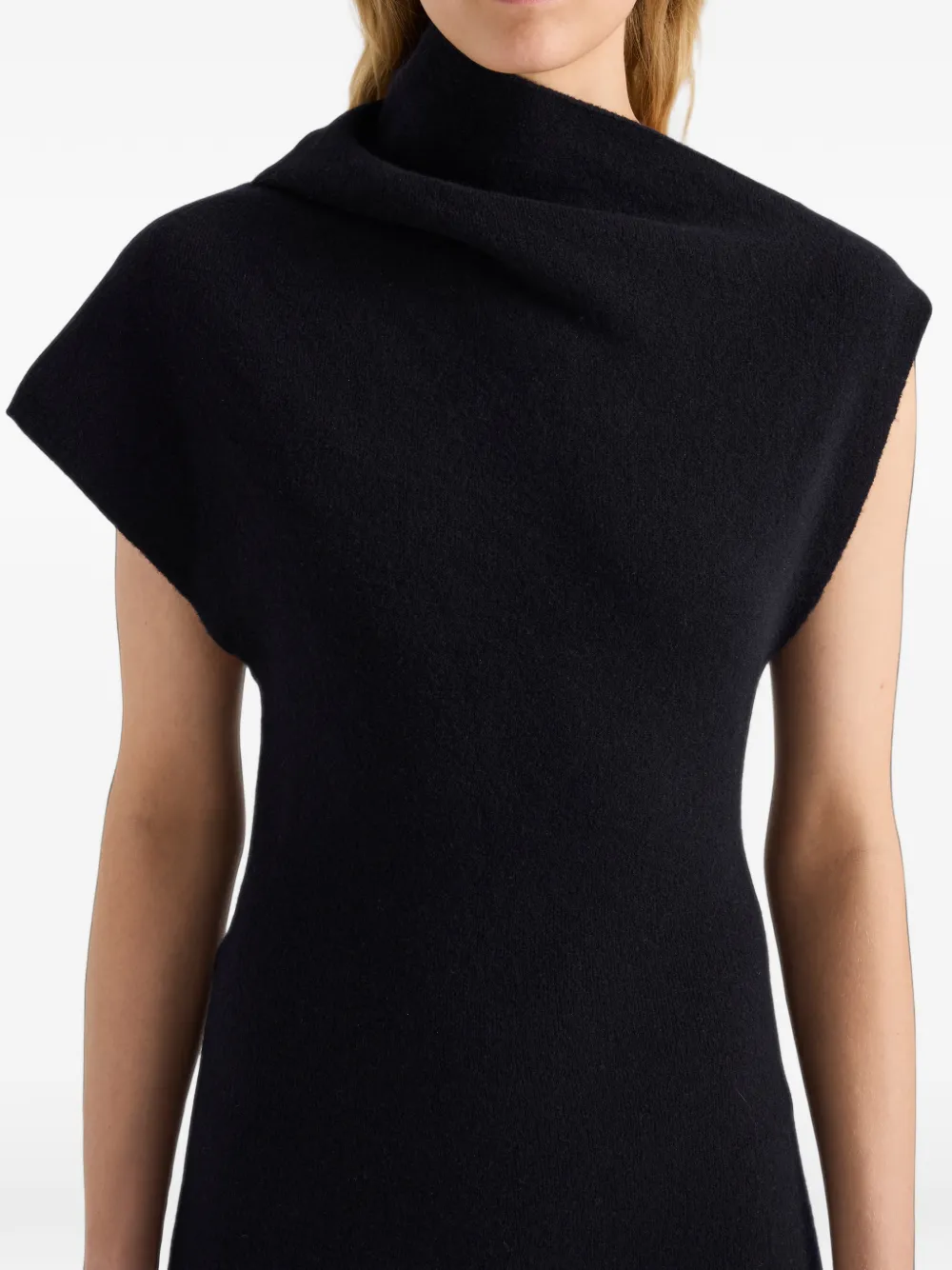 Proenza Schouler Lothea dress in lofty merino wool Blauw