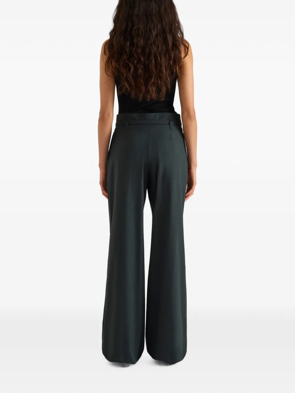 Proenza Schouler White Label Raver plooibroek met ceintuur Groen